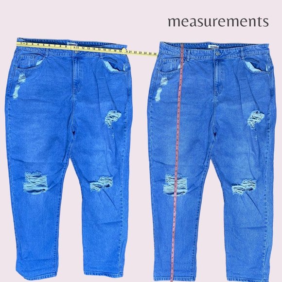 ASOS | Women’s | Plus Ripped Boyfriend Jean in Mid Wash Blue | Size: 20 - Picture 2 of 9